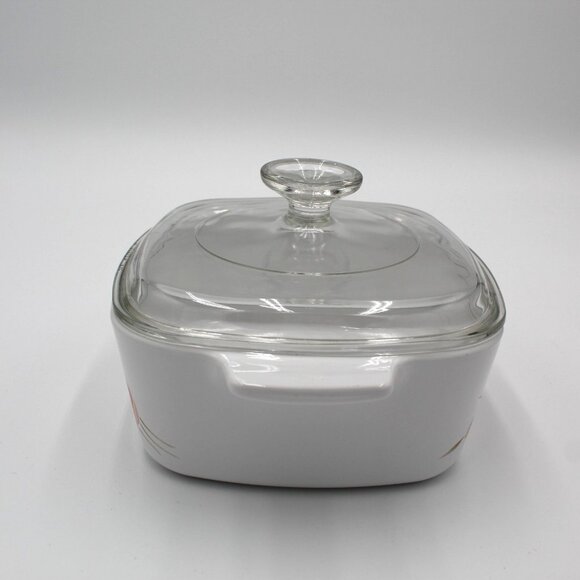 Vintage 1980s CorningWare Shadow Iris Casserole Dish Pastel 1.5 Quart Lid Floral - Picture 3 of 9